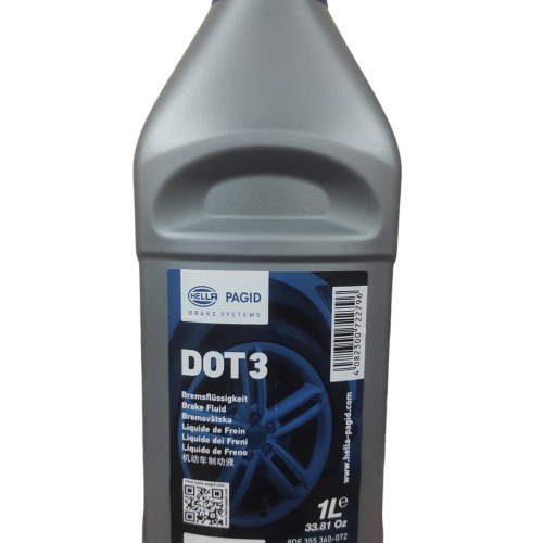 Hella Líquido de Frenos DOT 3 Color Azul Litro